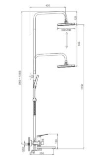 Душевая стойка Splenka S40.24.07 серый